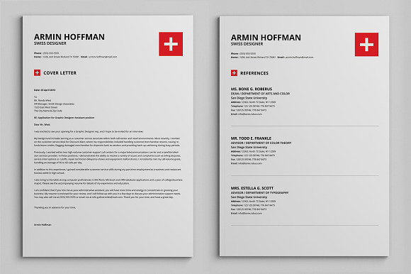 2 Pages Swiss Resume | Extended Pack in Letter Templates - product preview 2