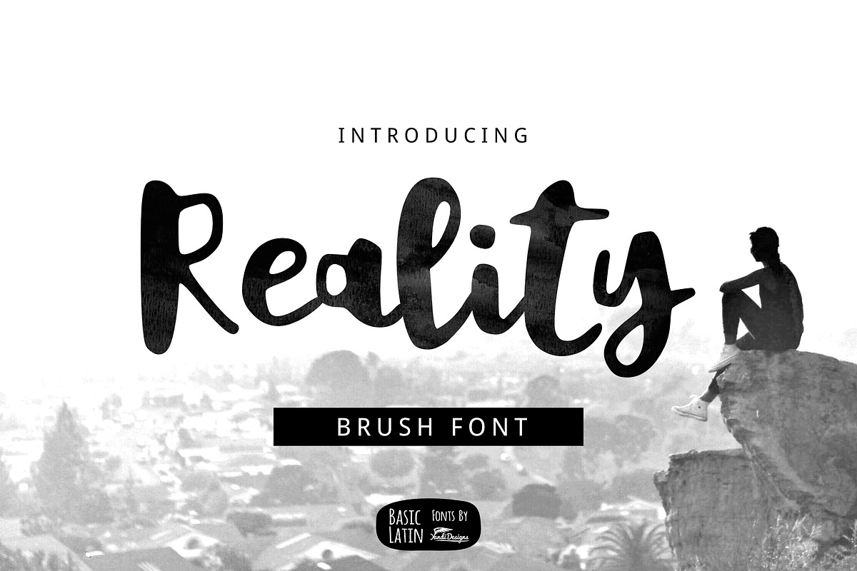 Reality Brush Font in Script Fonts - product preview 8