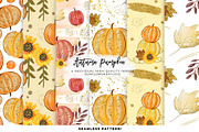 pumpkin pattern digital paper