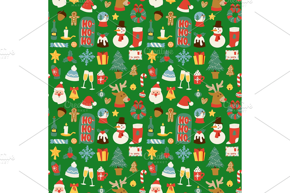 Christmas vector seamless pattern in Illustrations - product preview 8