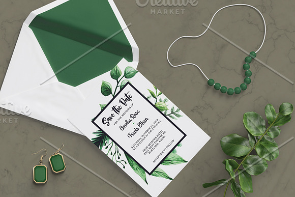 Herbaceous Wedding Invitation in Wedding Templates - product preview 3