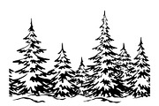 Landscape with Christmas Trees