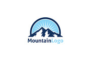 Blue Mountain Peak Logo Template