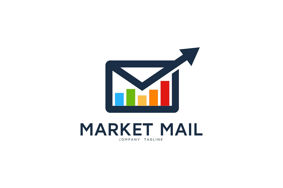 Market Mail Statistic Logo Template