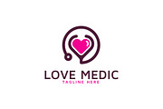 Medical Love Logo Template