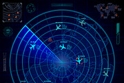 Bright military radar display