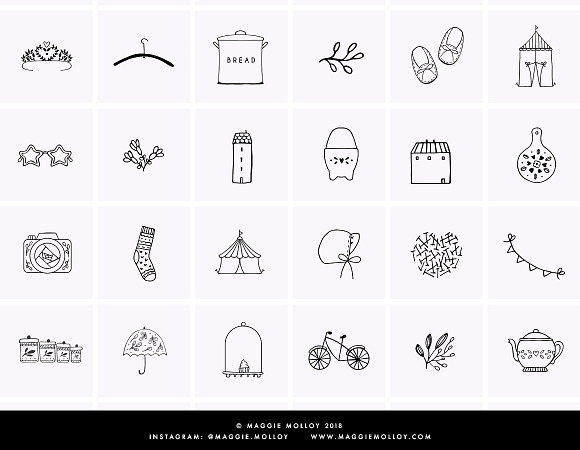 PNG 101 Hand Drawn Logo Elements in Illustrations - product preview 2
