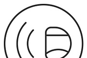 Sound stroke icon, logo illustration