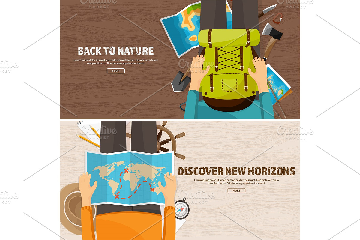 Travel and tourism. Flat style in Objects - product preview 8
