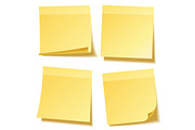 Sticky note with shadow isolated on
