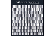 Silver gradient,pattern,template.Set