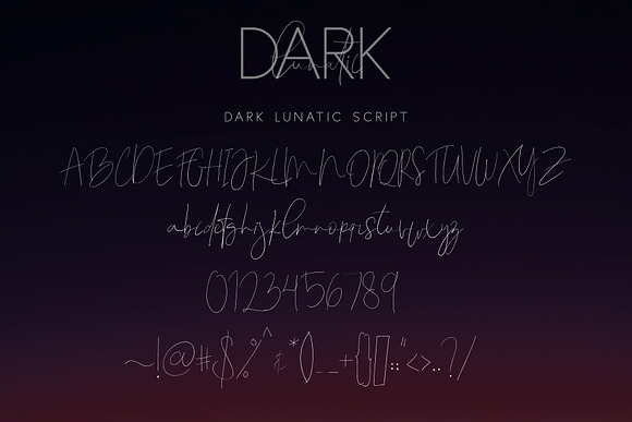 Dark Lunatic Duo in Script Fonts - product preview 10