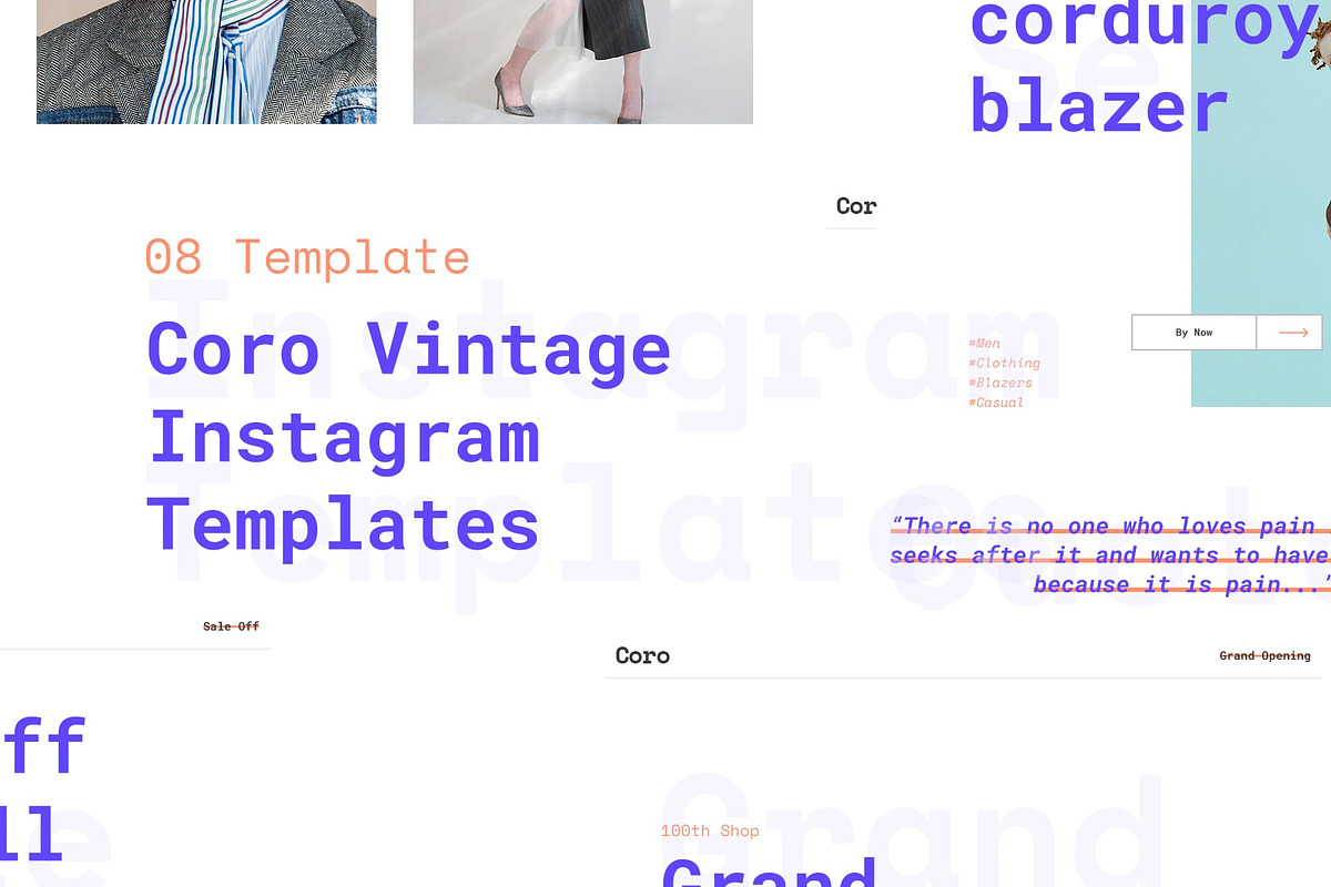 Coro Vintage Instagram Templates in Instagram Templates - product preview 8