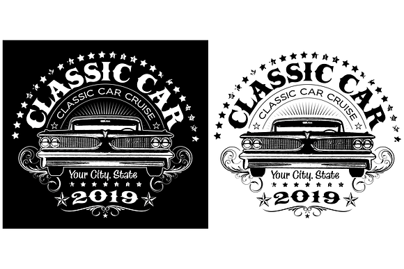 Classic Car T-Shirt / Poster Design in Graphics - product preview 3