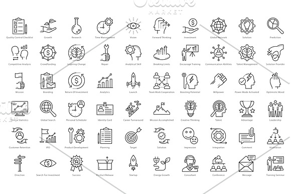 1270 Business Line Icons  in Icons Packs - product preview 1