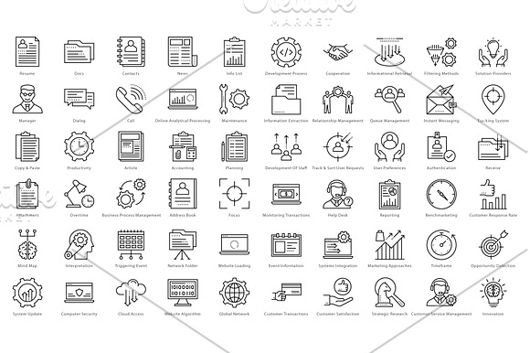 1270 Business Line Icons  in Icons Packs - product preview 3