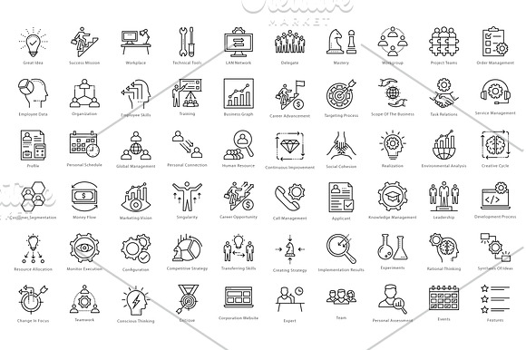 1270 Business Line Icons  in Icons Packs - product preview 4