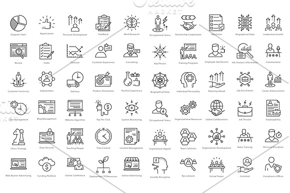 1270 Business Line Icons  in Icons Packs - product preview 5