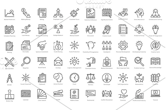 1270 Business Line Icons  in Icons Packs - product preview 7