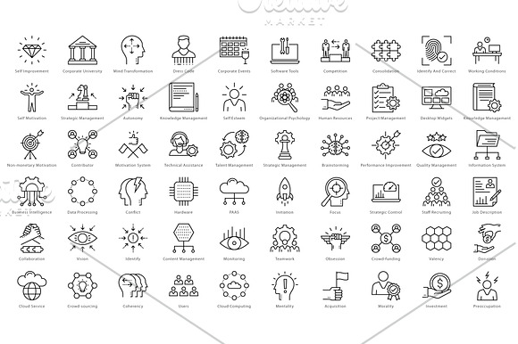 1270 Business Line Icons  in Icons Packs - product preview 9