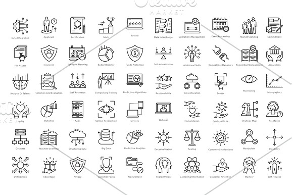 1270 Business Line Icons  in Icons Packs - product preview 20