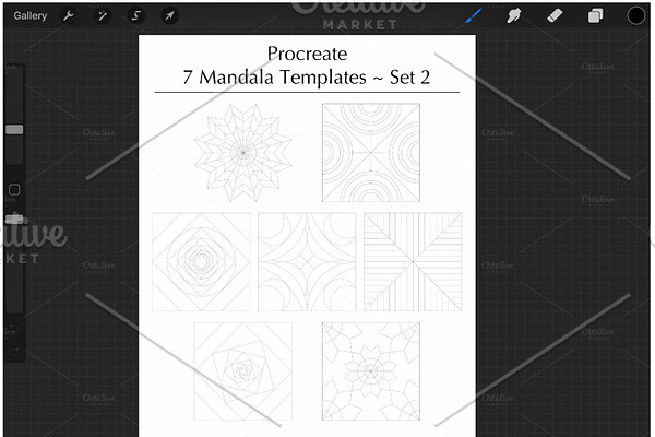 Procreate Mandala Templates Set 2