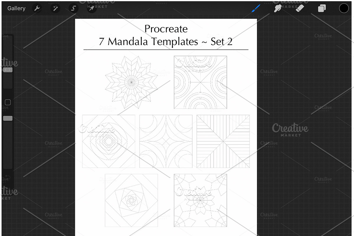 Procreate Mandala Templates Set 2 in Add-Ons - product preview 8