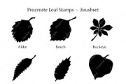 Procreate 24 Leaf Stamps ~ .brushset