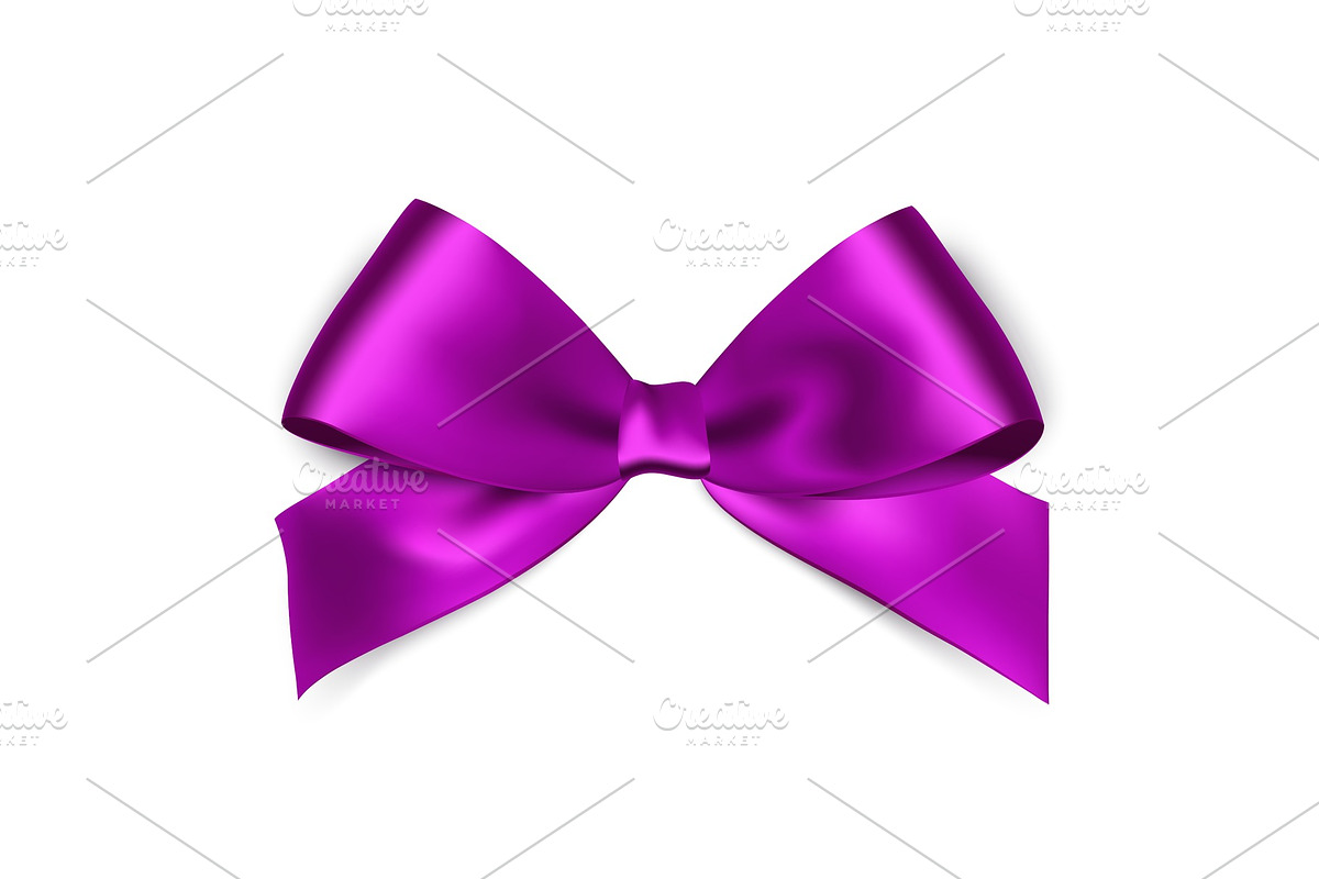 Shiny purple satin ribbon on white in Textures - product preview 8