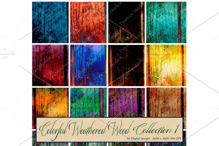 Weathered Wood Digital Paper in Patterns - product preview 8