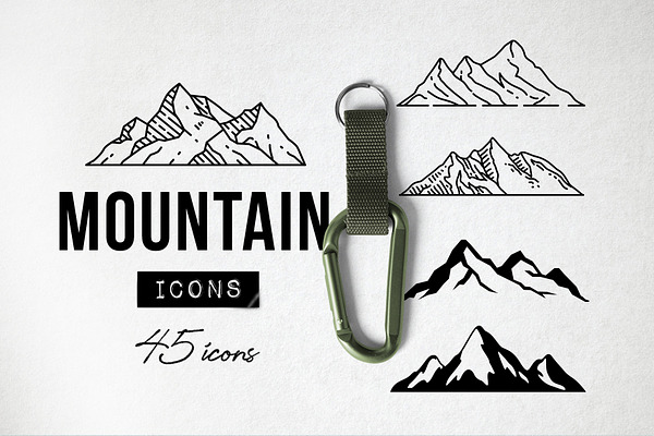45 Mountain Icons - Logo Icons