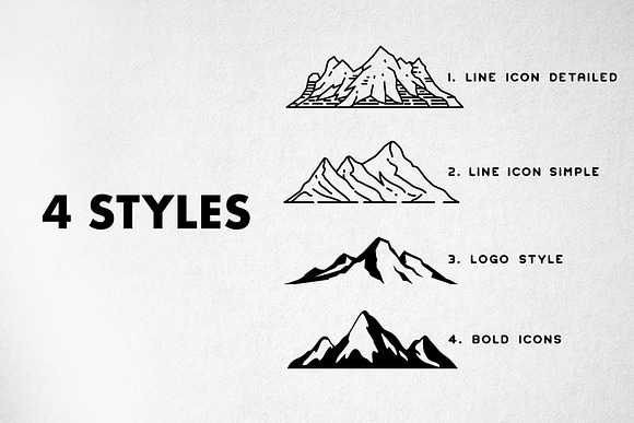 45 Mountain Icons - Logo Icons in Logo Icons - product preview 3