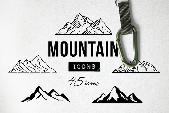45 Mountain Icons - Logo Icons in Logo Icons - product preview 11