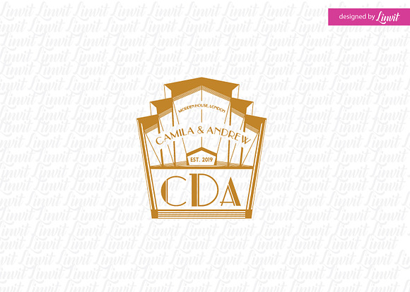 Art Deco Wedding Logo in Logo Templates - product preview 1