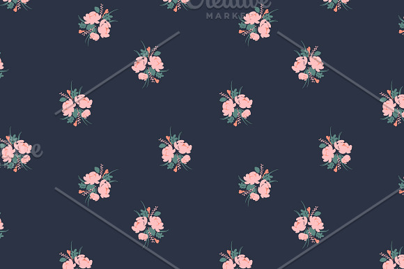 Cute flowers. 10 seamless patterns. in Patterns - product preview 2