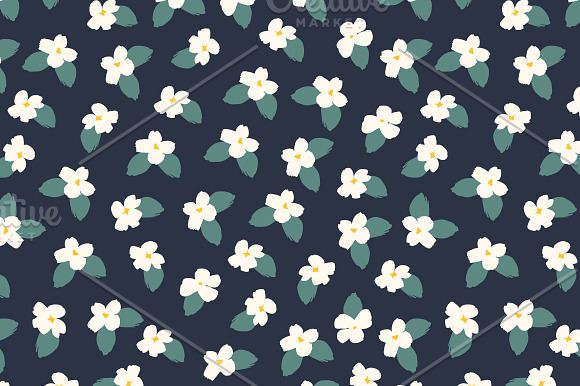 Cute flowers. 10 seamless patterns. in Patterns - product preview 4