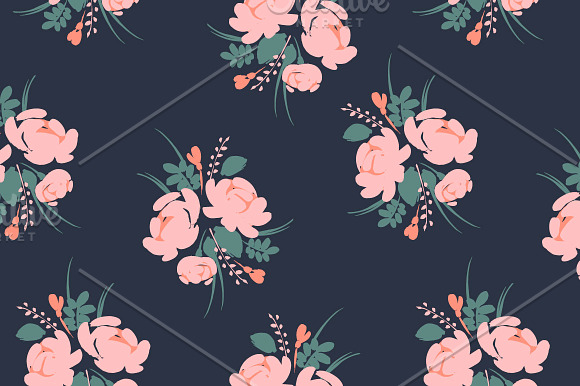 Cute flowers. 10 seamless patterns. in Patterns - product preview 5