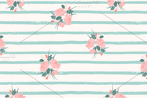 Cute flowers. 10 seamless patterns. in Patterns - product preview 6
