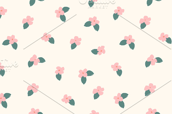 Cute flowers. 10 seamless patterns. in Patterns - product preview 9
