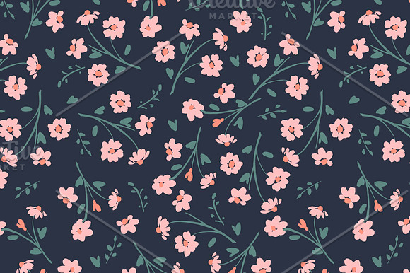 Cute flowers. 10 seamless patterns. in Patterns - product preview 10