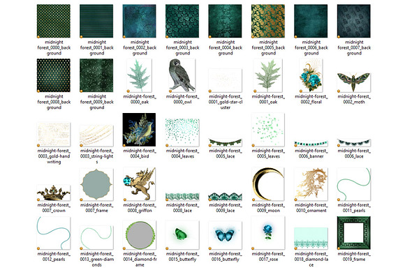 Midnight Forest Graphics Pack in Objects - product preview 2