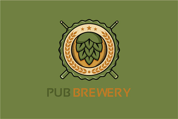 Pub Brewery Logo Template in Logo Templates - product preview 1