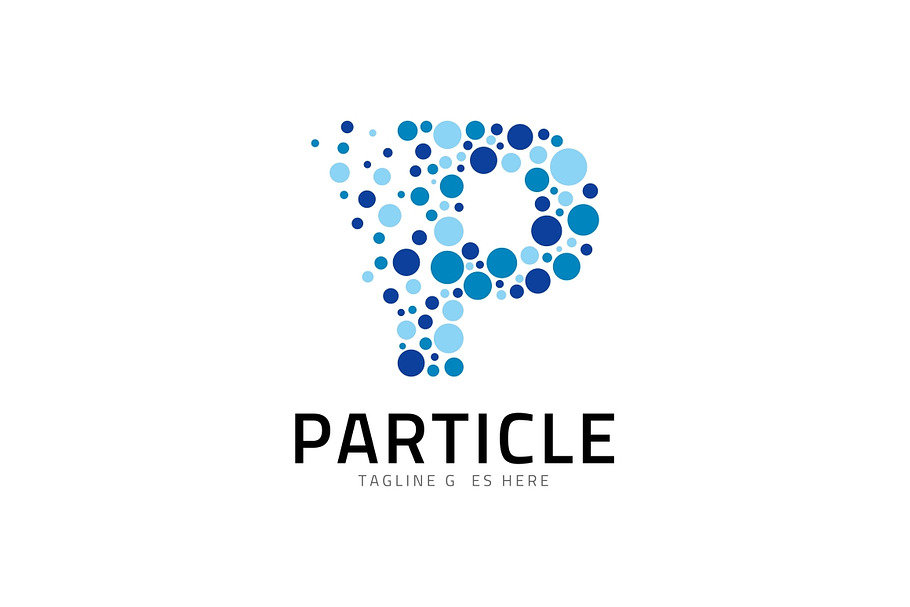 Particle Media - Letter P Pixel Logo