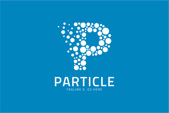 Particle Media - Letter P Pixel Logo in Logo Templates - product preview 1
