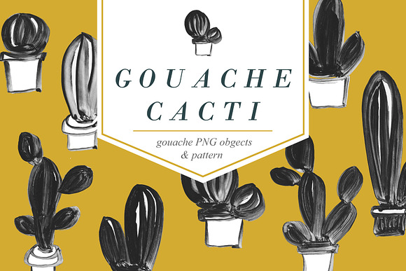 CACTUS - Gouache Illustrations Pack in Objects - product preview 1