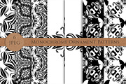 Seamless monochrome ornament pattern