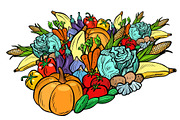 big autumn harvest, vegetarian