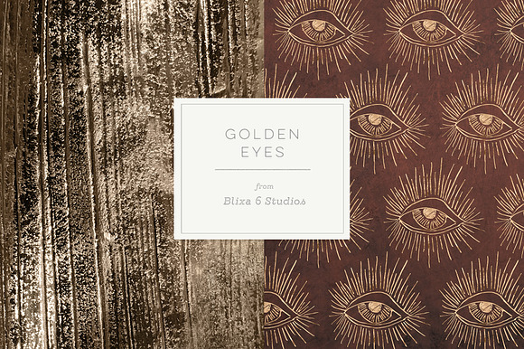 Golden Eyes Hand Drawn Graphics in Patterns - product preview 3