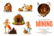 Mining Cartoon Set