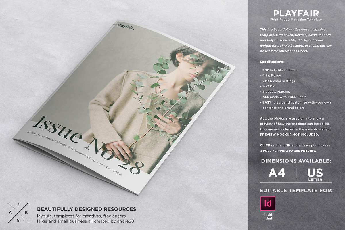 Playfair Magazine Template in Magazine Templates - product preview 8